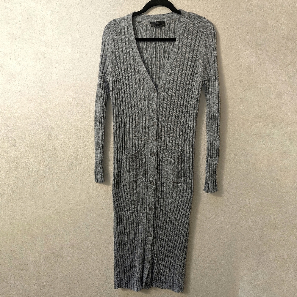 Maxi Gray Cardigan Sweater